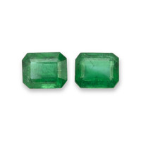 6.79 Ct.Tw.Total Carat Weight Emerald Pair from Zambia Video
