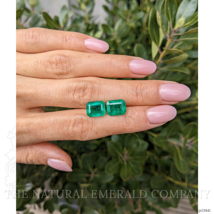 6.79 Ct.Tw. Emerald Pair from Zambia