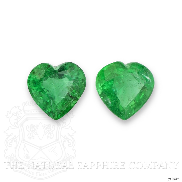 3.64 Ct.Tw. Emerald Pair from Zambia