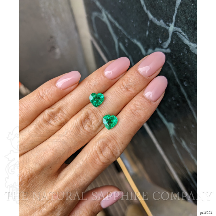 3.64 Ct.Tw. Emerald Pair from Zambia
