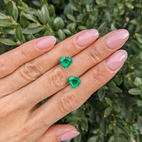 3.64&nbsp;Ct.Tw.Total Carat Weight Emerald Pair from Zambia Life Style