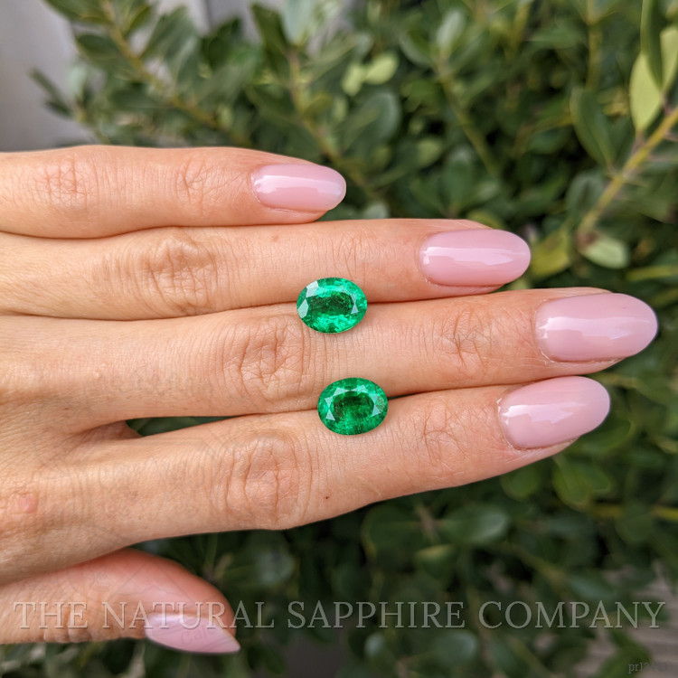 5.28 Ct.Tw. Emerald Pair from Zambia