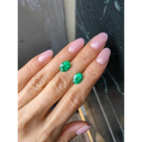 4.57 Ct.Tw.Total Carat Weight Emerald Pair from Ethiopia Life Style