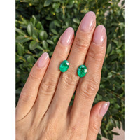 4.57&nbsp;Ct.Tw.Total Carat Weight Emerald Pair from Ethiopia Life Style
