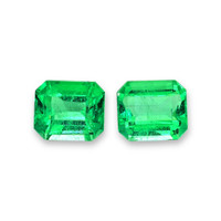 6.84 Ct.Tw.Total Carat Weight Emerald Pair from Colombia Video