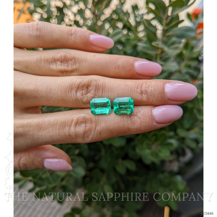 6.84 Ct.Tw. Emerald Pair from Colombia