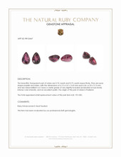 1.49 Ct.Tw.Total Carat Weight Purplish Red Ruby Pair from Thailand Appraisal