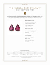 1.55 Ct.Tw.Total Carat Weight Purplish Red Ruby Pair from Thailand Scan Report