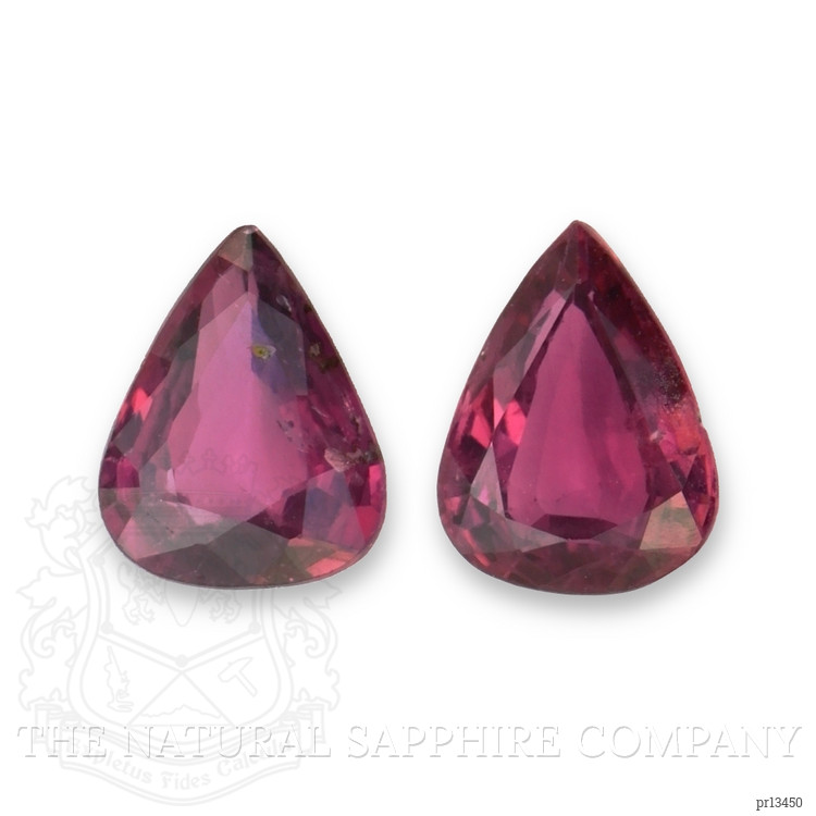 1.55 Ct.Tw. Purplish Red Ruby Pair from Thailand