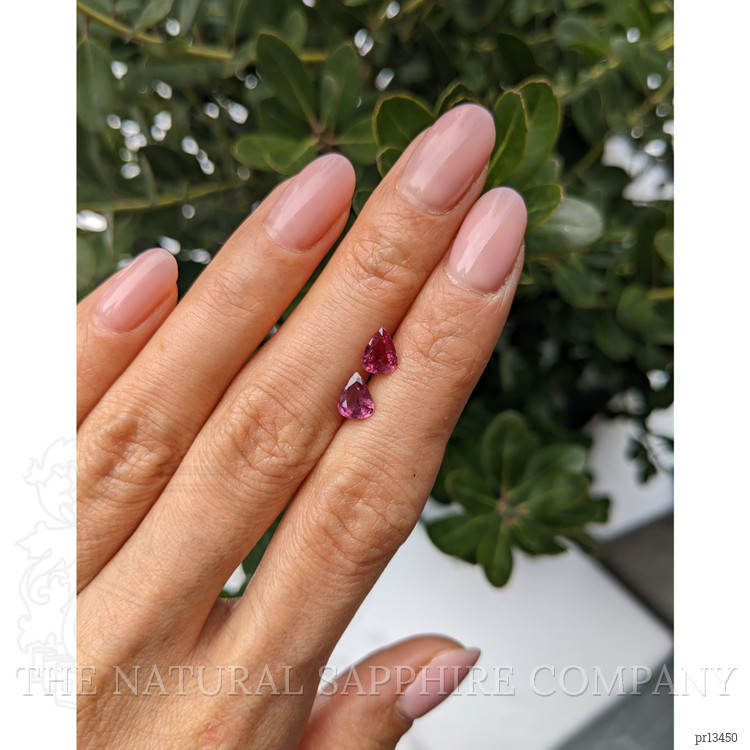1.55 Ct.Tw. Purplish Red Ruby Pair from Thailand