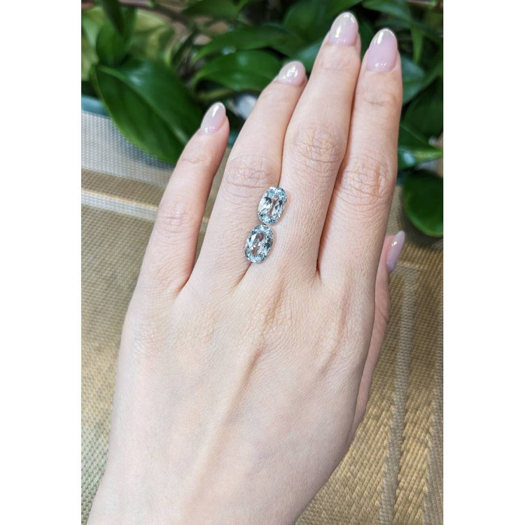 3.84 Ct.Tw. Aquamarine Pair from Brazil