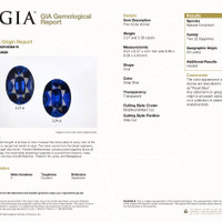 4.66 Ct.Tw.Total Carat Weight Blue Sapphire Pair from Ceylon (Sri Lanka) Scan Report