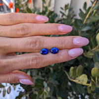 4.66&nbsp;Ct.Tw.Total Carat Weight Blue Sapphire Pair from Ceylon (Sri Lanka) Life Style