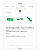 0.34&nbsp;Ct.Tw.Total Carat Weight Emerald Pair from Afghanistan Appraisal