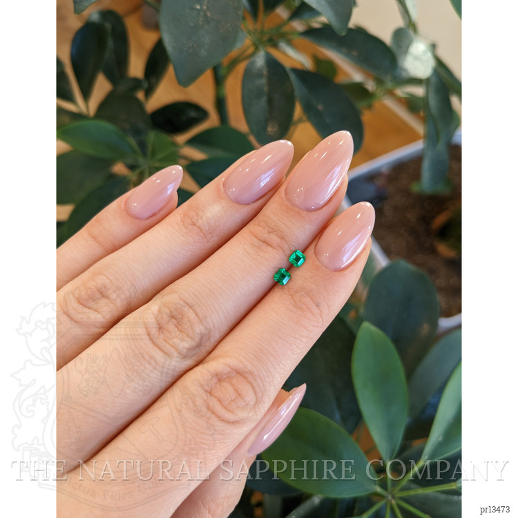 0.34 Ct.Tw. Emerald Pair from Afghanistan