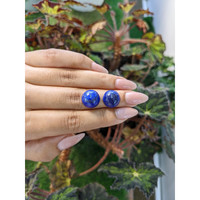 17.30&nbsp;Ct.Tw.Total Carat Weight Cabochon Lapis Pair from Afghanistan Life Style