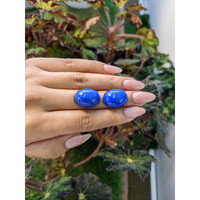 43.69&nbsp;Ct.Tw.Total Carat Weight Cabochon Lapis Pair from Afghanistan Life Style