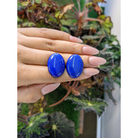 41.22 Ct.Tw.Total Carat Weight Cabochon Lapis Pair from Afghanistan Life Style
