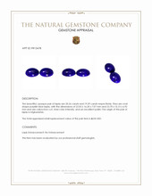 39.65&nbsp;Ct.Tw.Total Carat Weight Cabochon Lapis Pair from Afghanistan Appraisal