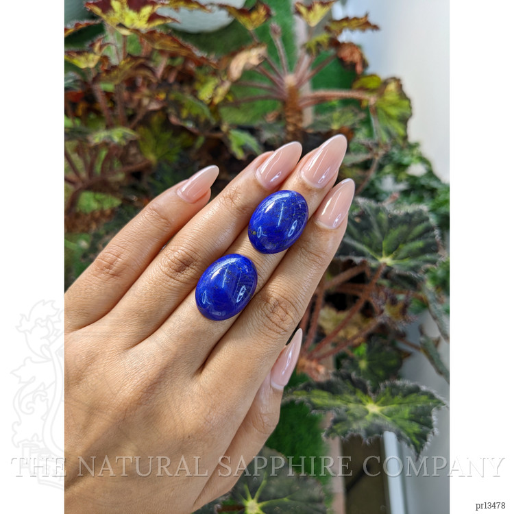 39.65 Ct.Tw. Cabochon Lapis Pair from Afghanistan