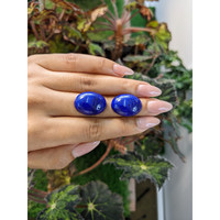 39.65 Ct.Tw.Total Carat Weight Cabochon Lapis Pair from Afghanistan Life Style