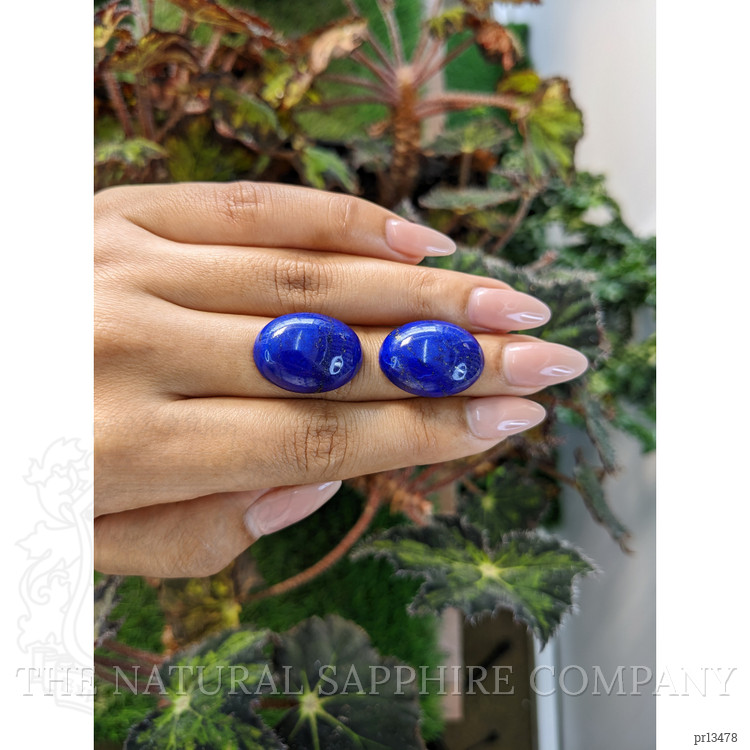 39.65 Ct.Tw. Cabochon Lapis Pair from Afghanistan