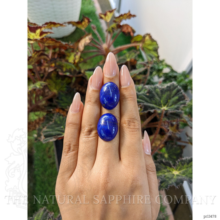 39.65 Ct.Tw. Cabochon Lapis Pair from Afghanistan