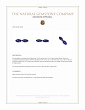 25.59&nbsp;Ct.Tw.Total Carat Weight Cabochon Lapis Pair from Afghanistan Appraisal