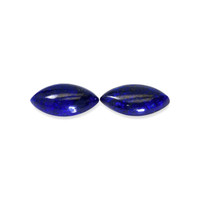 25.59 Ct.Tw.Total Carat Weight Cabochon Lapis Pair from Afghanistan Video