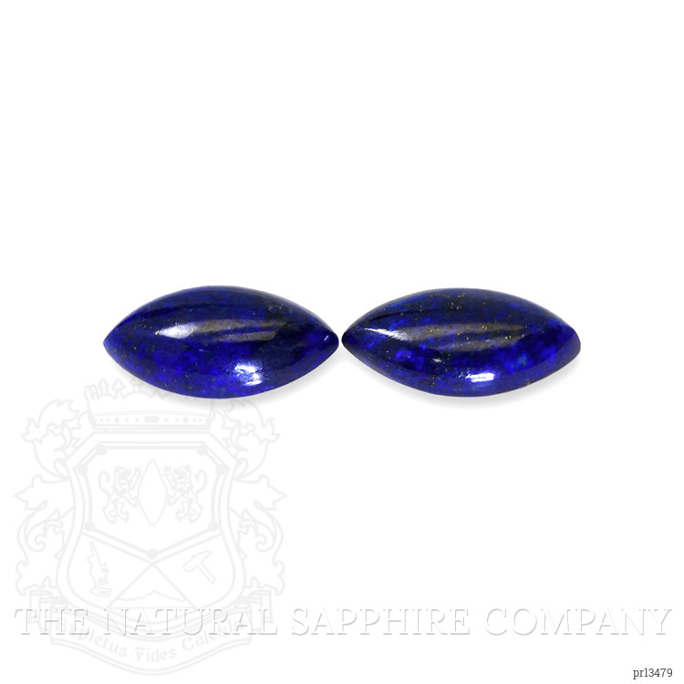 25.59 Ct.Tw. Cabochon Lapis Pair from Afghanistan