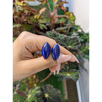 25.59 Ct.Tw.Total Carat Weight Cabochon Lapis Pair from Afghanistan Life Style