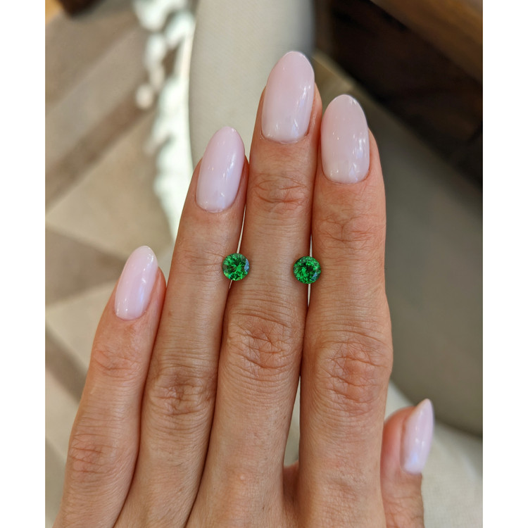 1.28 Ct.Tw. Tsavorite Garnet Pair from Madagascar