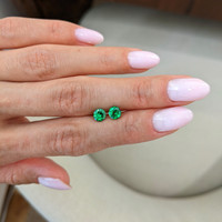 1.28&nbsp;Ct.Tw.Total Carat Weight Tsavorite Garnet Pair from Madagascar Life Style