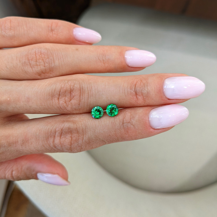 1.28 Ct.Tw. Tsavorite Garnet Pair from Madagascar