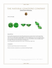 1.25 Ct.Tw.Total Carat Weight Tsavorite Garnet Pair from Madagascar Appraisal