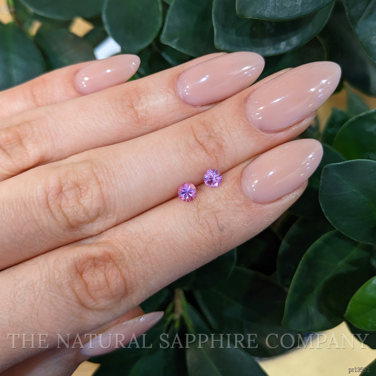 0.70 Ct.Tw. Purplish Pink Sapphire Pair from Ceylon (Sri Lanka)