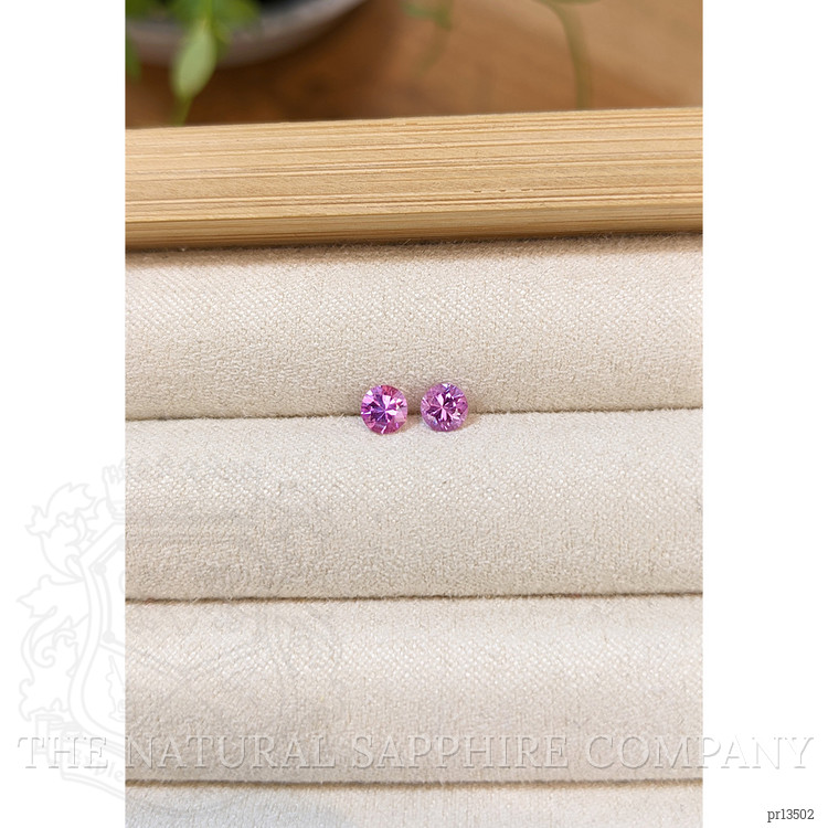 0.70 Ct.Tw. Purplish Pink Sapphire Pair from Ceylon (Sri Lanka)
