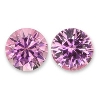 0.61&nbsp;Ct.Tw.Total Carat Weight Purplish Pink Sapphire Pair from Ceylon (Sri Lanka) Video