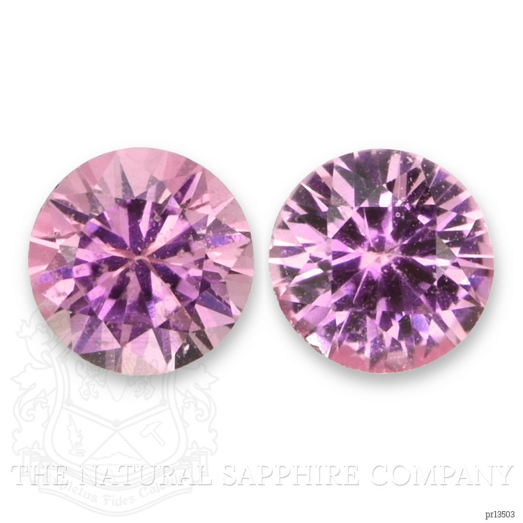 0.61 Ct.Tw. Purplish Pink Sapphire Pair from Ceylon (Sri Lanka)