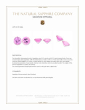0.58 Ct.Tw.Total Carat Weight Pink Sapphire Pair from Ceylon (Sri Lanka) Appraisal