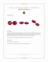 4.06 Ct.Tw.Total Carat Weight Pinkish Red Ruby Pair from Mozambique Appraisal