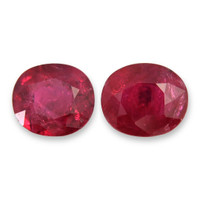 4.06 Ct.Tw.Total Carat Weight Pinkish Red Ruby Pair from Mozambique Video