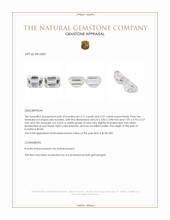 4.38 Ct.Tw.Total Carat Weight Kunzite Pair from Brazil Appraisal