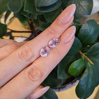 6.47 Ct.Tw.Total Carat Weight Kunzite Pair from Brazil Life Style