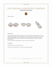 7.73 Ct.Tw.Total Carat Weight Kunzite Pair from Brazil Appraisal