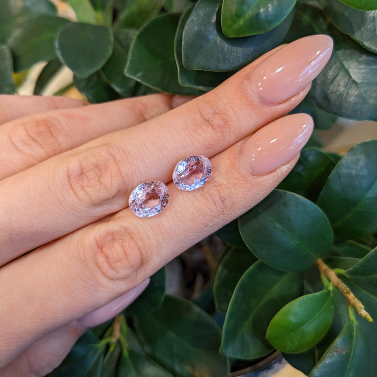 7.48 Ct.Tw. Kunzite Pair from Brazil