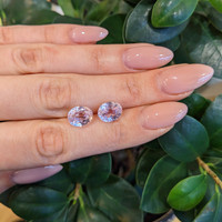 7.48 Ct.Tw.Total Carat Weight Kunzite Pair from Brazil Life Style