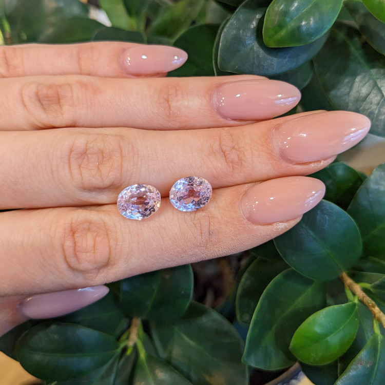 7.48 Ct.Tw. Kunzite Pair from Brazil