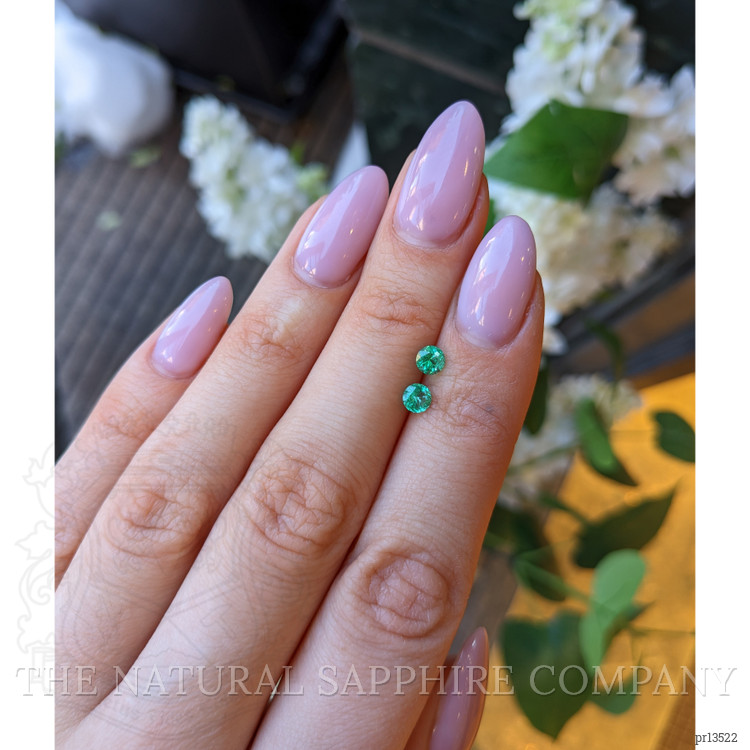 0.59 Ct.Tw. Emerald Pair from Russia