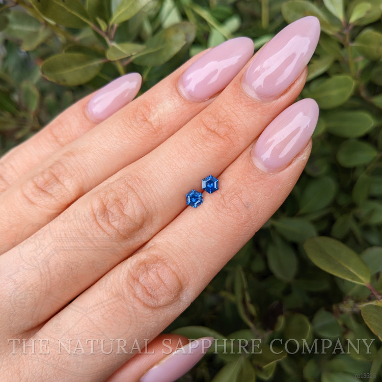 0.69 Ct.Tw. Blue Sapphire Pair from Africa